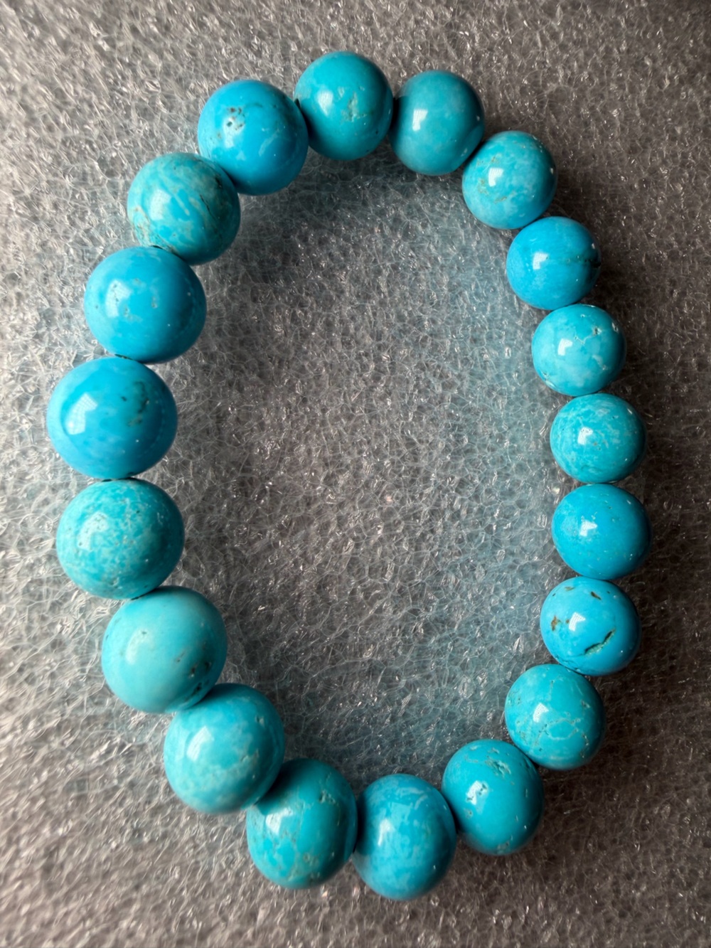 Stunning 10MM Blue Magnesite Natural Crystal Bracelet